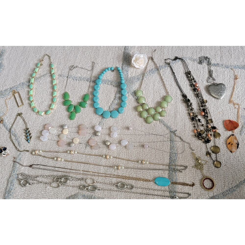 Jewelry necklace lot bundle J Crew Banana republic Express 15 pcs